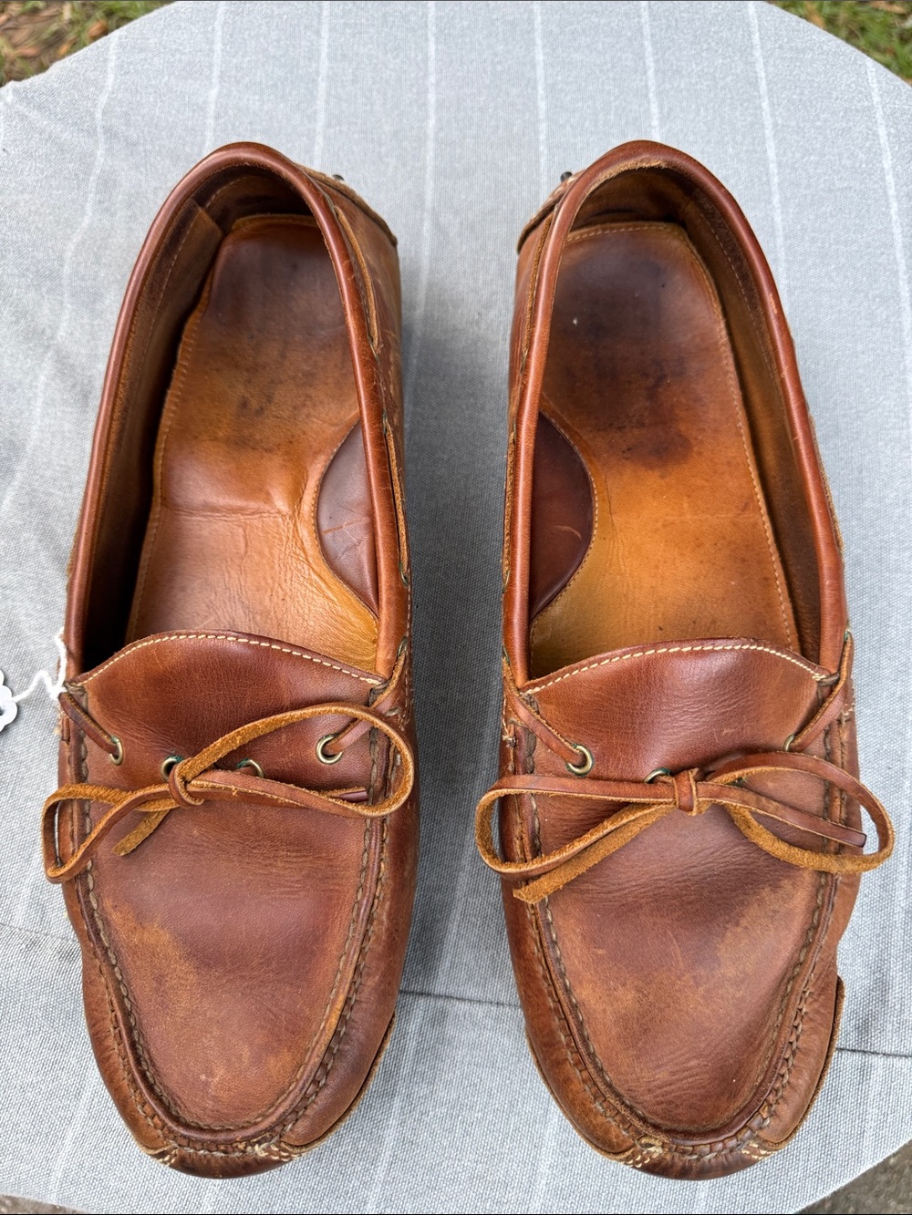 Cole Haan Men's Tan Leather Boat Shoes - Picture 3 of 3